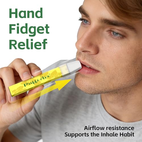 Image of PUFFIAIR Mullein Herbal Air Inhaler | with Mullein Flower & Leaf Extract for Lung Care, Craving & Stress Relief | Nicotine-Free, Smokeless Inhalers & Non-Electric, Usable Anywhere - 2 Pcs