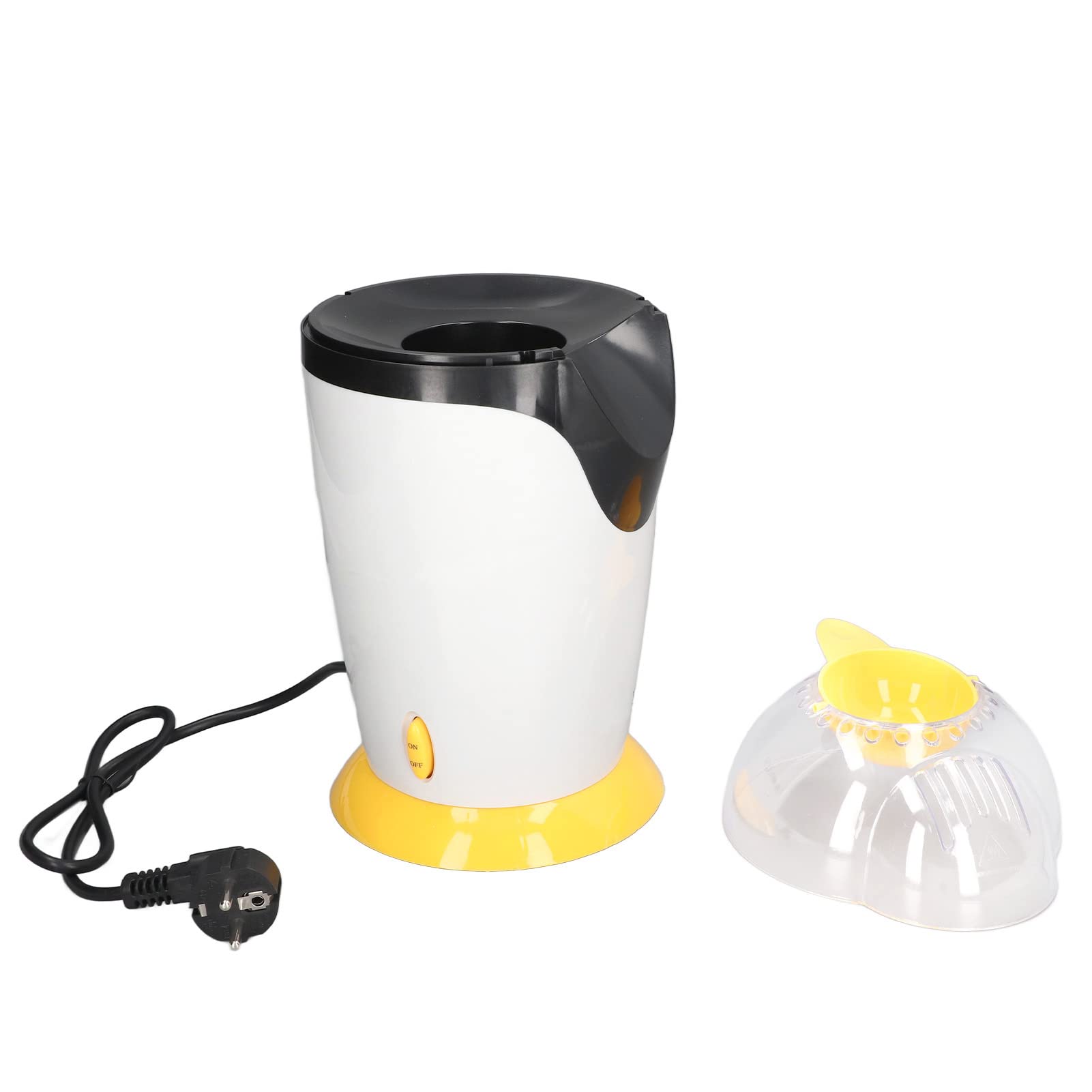 Mini Máquina de Palomitas de Maíz Caliente de 1200W, Palomitas de Maíz de Soplado en Caliente de 2,5 L con Cubierta Transparente Antiescaldaduras para Fiestas Navideñas