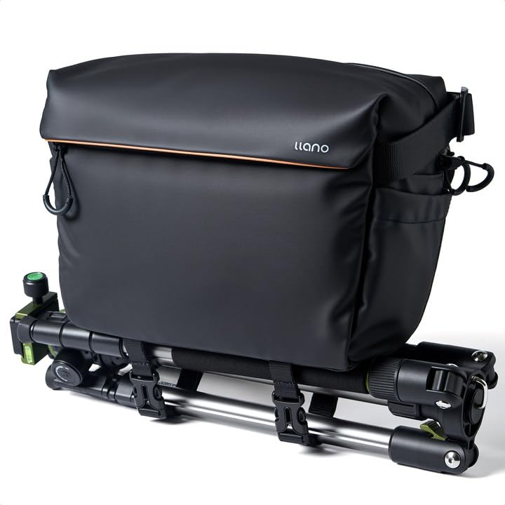 Bolsa de hombro llano para cámaras para fotógrafos, bolsa pequeña DSLR,  estuche compacto cruzado para cámaras con correa ajustable para Canon Nikon 