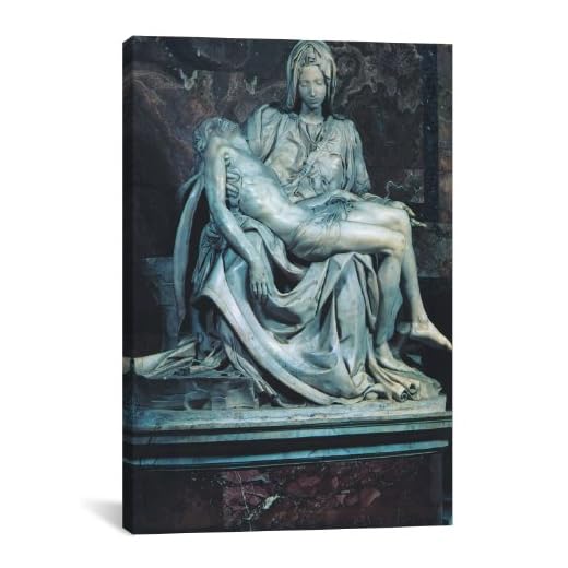 iCanvasART 1339 Pieta Canvas Print by Michelangelo di Lodovico Buonarroti Simoni, 12 by 8-Inch, 0.75-Inch Deep
