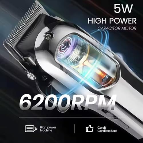 Maquina de Cortar Cabelo,Aparador de Pelos com Lâmina Ajustável, Limitador, Visor LCD, Cortador de C