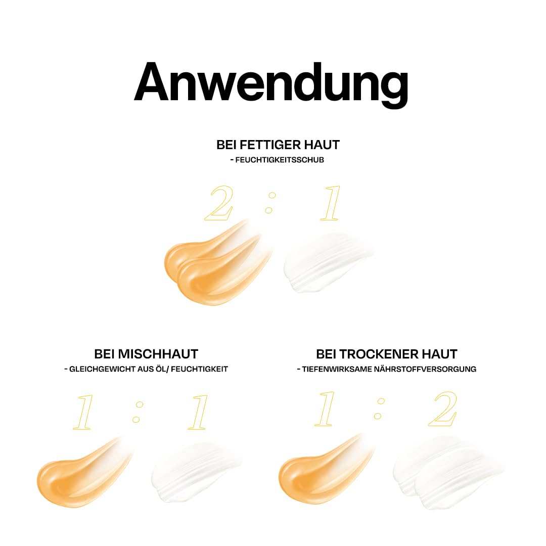 d'alba Italian weißer Trüffel Double Serum & Cream, anpassbare 2-in-1-Intensivpflege, Creme für Hautstraffheit und Glanz, milde und vegane Doppelcreme Koreanische Hautpflege (70g (1er Pack))