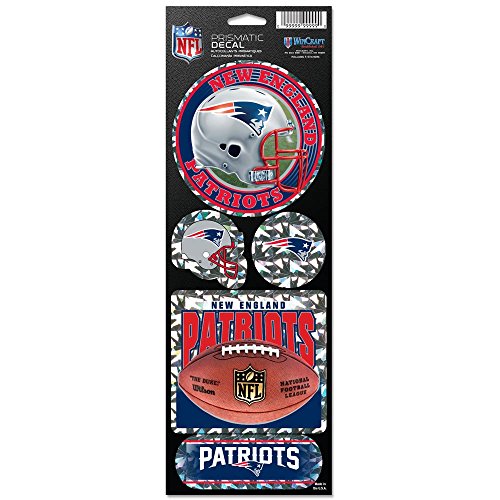 NFL New England Patriots Prismatic Stickers, Team Color, One Size