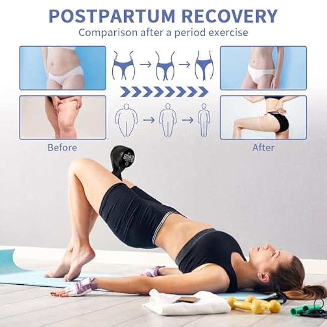 Inner Thigh Exerciser - Pelvic Floor Muscle Trainer, Portable Kegel System Exerciser with Counter, 4 Levels Drag Adjustable & Bag, Thigh Toner Workout Equipment for Women & Men Hip, Butt, Arm and Leg