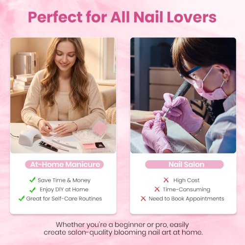 Image of Beetles Short Almond Soft Gel Nail Tips with Blooming Gel, 288PCS