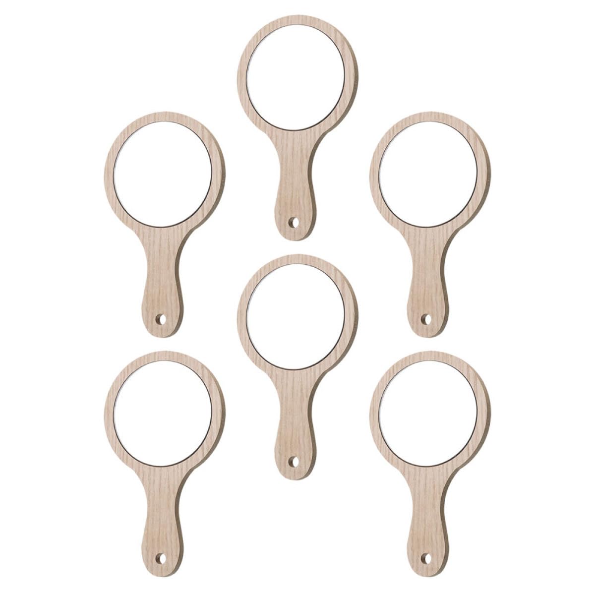 Miroir de maquillage portatif Hohopeti miroir de poche en bois pour coiffeuse