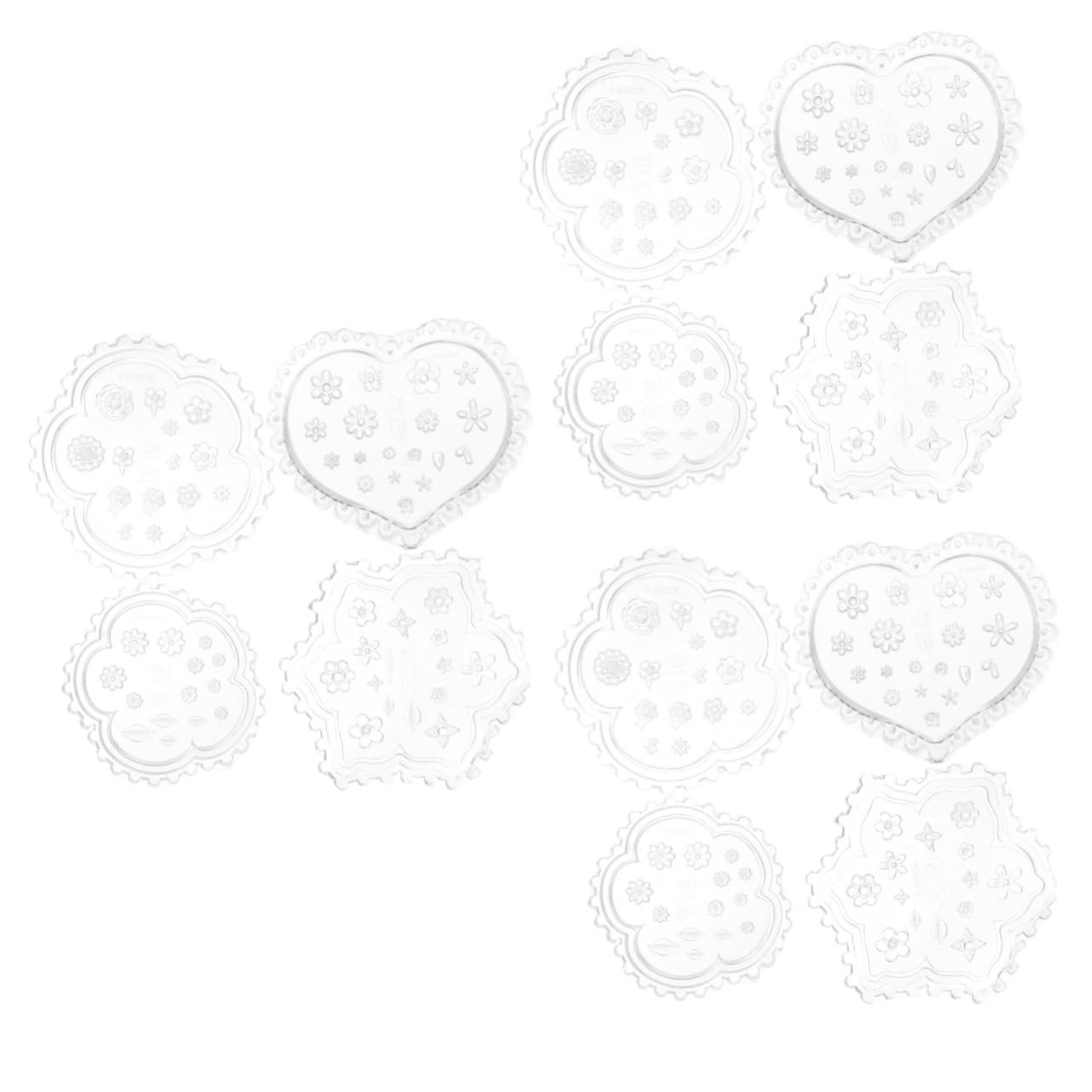 Operitacx 3 Ensembles Moule Sculpté en 3D Moule À Panettone Moules À Résine De Pottier Fileuse De Perles d'argile Moules en Pâte Polymère Moules d'art D'ongle De Bricolage 4 Pièces * 3