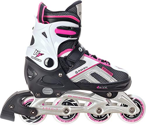 Patines En Línea De Tamaño Ajustable Pulse Black Negro Rosa, 37 A 40