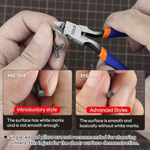 Image of stedi Model Nipper, Sprue Cutter with Ultra-thin Single-Blade and Stiff Spring Hobby Nippers for Gundam Repairing Plastic Model and Miniature Model, Orange