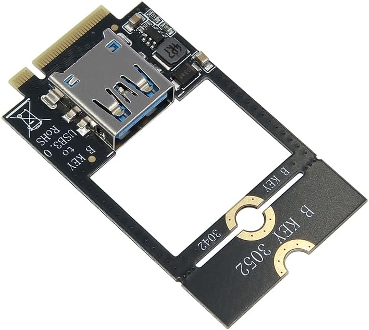 JMT WWAN 4G Network Module Adapter M.2 B Key to USB/Dual TF Expansion Card Support for 3042 3052 (M.2 B-Key to USB3.0)