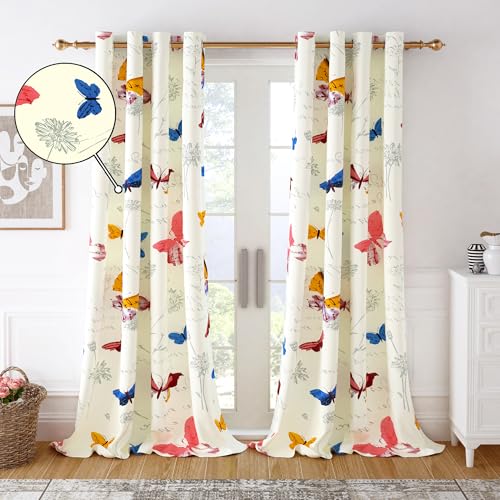 Image of Story@Home Long Door Curtains 9 Feet 4 Piece | Floral Printed | Cotton Curtain | Light Filtering Curtains | Curtain for Living Room | (116 x 275 cm, White & Blue) | Perfect for Home Decor