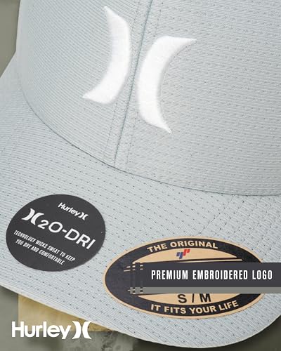 Image of Hurley Men's Baseball Cap - Lightweight Curved Bill H2O Dri Fitted Caps for Men
