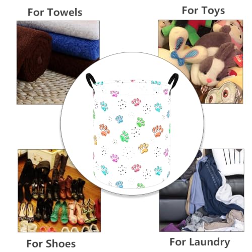 Image of MAIZMZ Kids Hamper Storage Bins Organizer Toy Box Laundry Basket Large Canvas Collapsible Chest for Home /Dorm /Kitchen /Pet /Office /Closet /Shelf /Gift Baskets