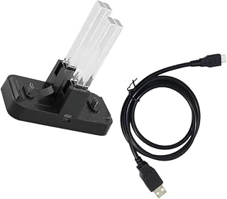 Gatuida Alça Controladora Base De Carregamento Controlador De Jogos Carregador Carregador Portátil Carregador Doca Carregador Portátil Alça De Carregamento Gamepad 4 Slots Base De