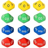 Learning Advantage Place Value Dice | 10 Sided | Pack of 12 | Place Value Toys for Kids | Early Math Manipulative