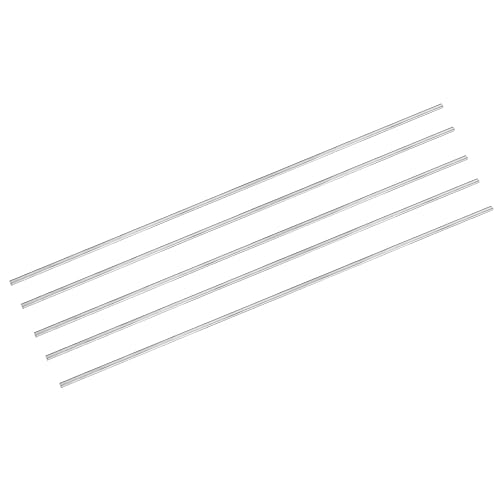 DMiotech Paquete de 5 barras redondas de aluminio de 0.236 in de diámetro, 19.685 in de longitud para manualidades, modelo avión