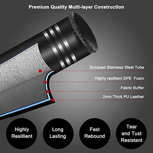 Pexmor Freestanding Punching Bag Heavy Solid Boxing Bag With Suction Cup Armor Base & Noise Vibration Absorption Device For Adult Youth - Men Stand Kickboxing Bags Kick Punch Bag | Black #TOP3