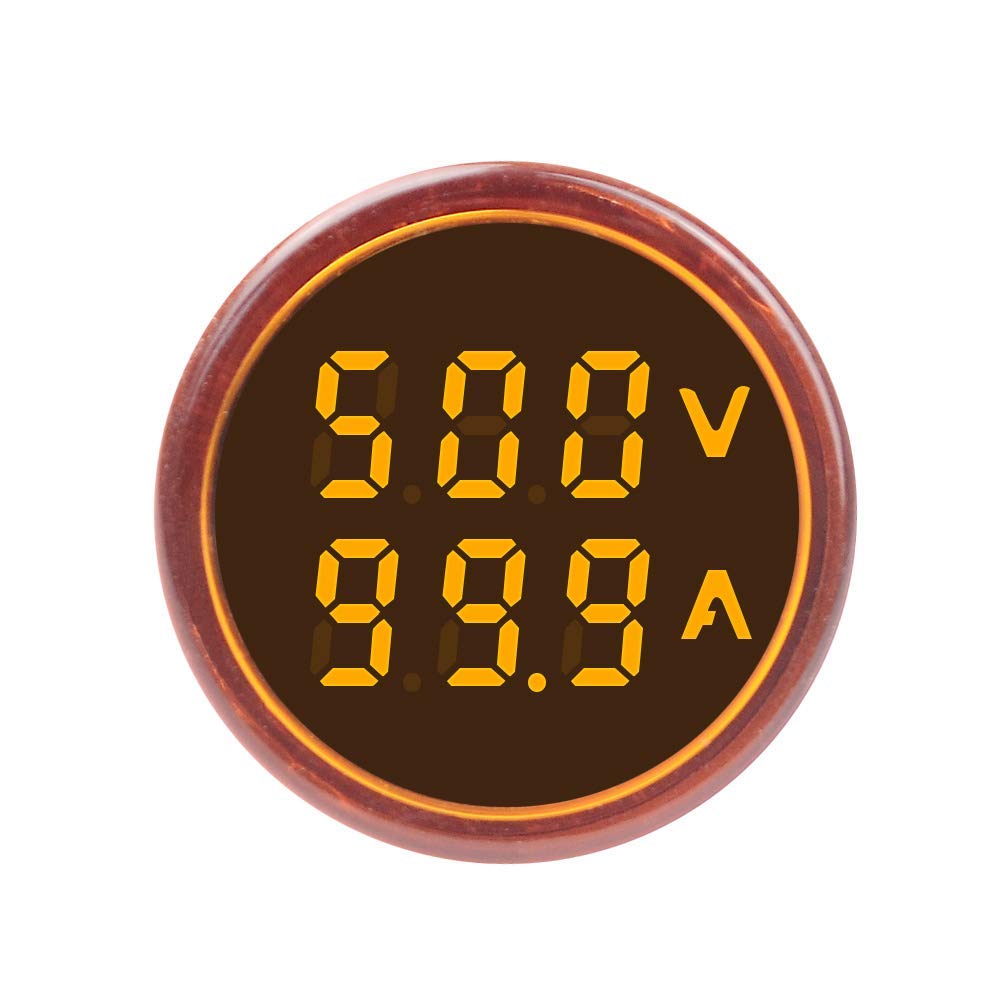 Robin Teper Volt+Amp Metar 0053 Digital Plastic Voltmeter Ammeter AC 50-500V 0-100A Ampere Voltage Current Meter Tester Dual LED Indicator Pilot Lamp Light 22 mm W/CT (Yellow) (B07X8JYSZT) Amazon Price History, Amazon Price Tracker