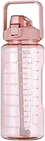 Garrafa de Água 800Ml Litros com Canudo para Esportes Academia Corrida Acampamento Escola Squeeze Casa Buritis (Rosa)