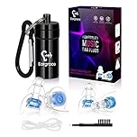 High Fidelity Concert Ear Plugs, Eargrace 2 Pairs Hearing Protection Noise Reduction Musicians Ear Plugs with Aluminum Carry Case for Musicians, DJ, Festival, Motorcyclists and Loud Events(NRR 23dB)