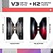 MAGICYOYO V3 Responsive Yoyo for Beginner, Plastic Crystal Yoyo K2, Dual Function Professional Yo-yo Pack and Trick Yo Yo with 12 Yo yo Strings, Case Bag, Yoyos Accessory Kit (V3 Black Red + K2 Black)