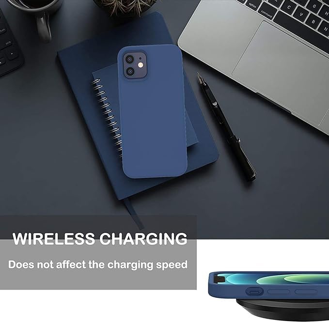 Image of Compatible with iPhone 15 Silicone Case, Slim Shockproof Protective Cover, Drop Protection and Camera Protection, MagSafe Compatible, Soft Microfiber Lining Inside (Royal Blue)