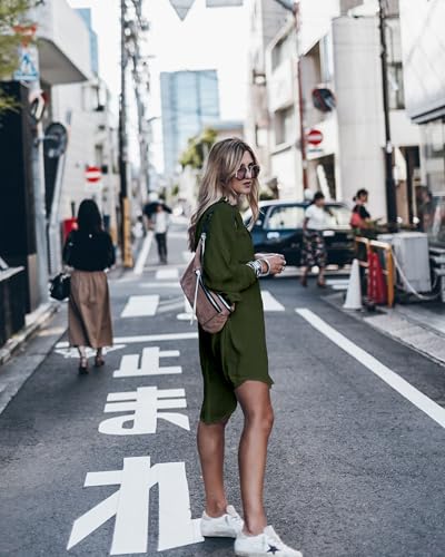Image of Women's Swimsuit Cover up,Silky Button Down Shirt Midi Dress Kimono,Summer Bathing Suit Beach Coverups for Women (CP-Aline)