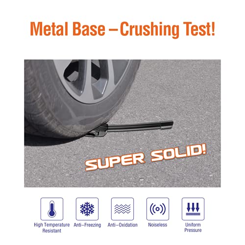 WOWIPER Wiper Blades 26" + 16" Automotive Replacement Windshield Wiper Blades for My Car Premium All-Seasons OE Quality Wipers for Front Windshield(Set of 2) by WOWIPER - Image 3