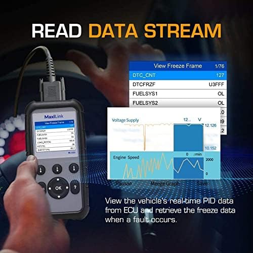 Autel OBD2 Scanner Car Diagnostic Tool MaxiLink ML629 Car Code Reader Check Engine ABS SRS Transmission Diagnostic Scan Tool with Auto VIN, Ready Test, DTC Lookup
