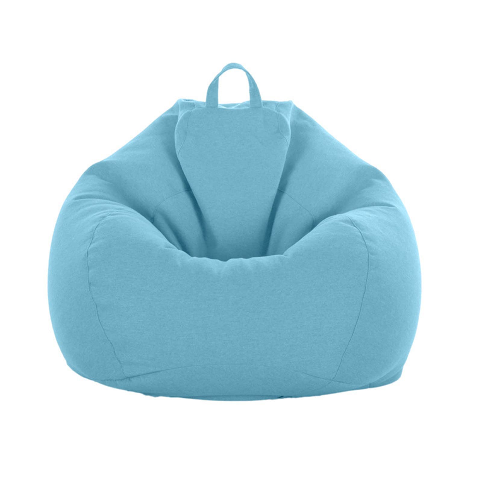 Highdi Bean Bag No Filler, Solid Color Gaming Beanbag Chair Cover for Adult Kids Without Filling Highback Comfortable Lazy Sofa Beanbag Soft Toy Storage Bean Bag Seat (Light blue,100x120cm)