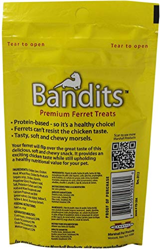 (2 pack) marshall bandit ferret treats, chicken flavor - 3 ounces each 2 (2 pack) marshall bandit ferret treats, chicken flavor - 3 ounces each - image 3