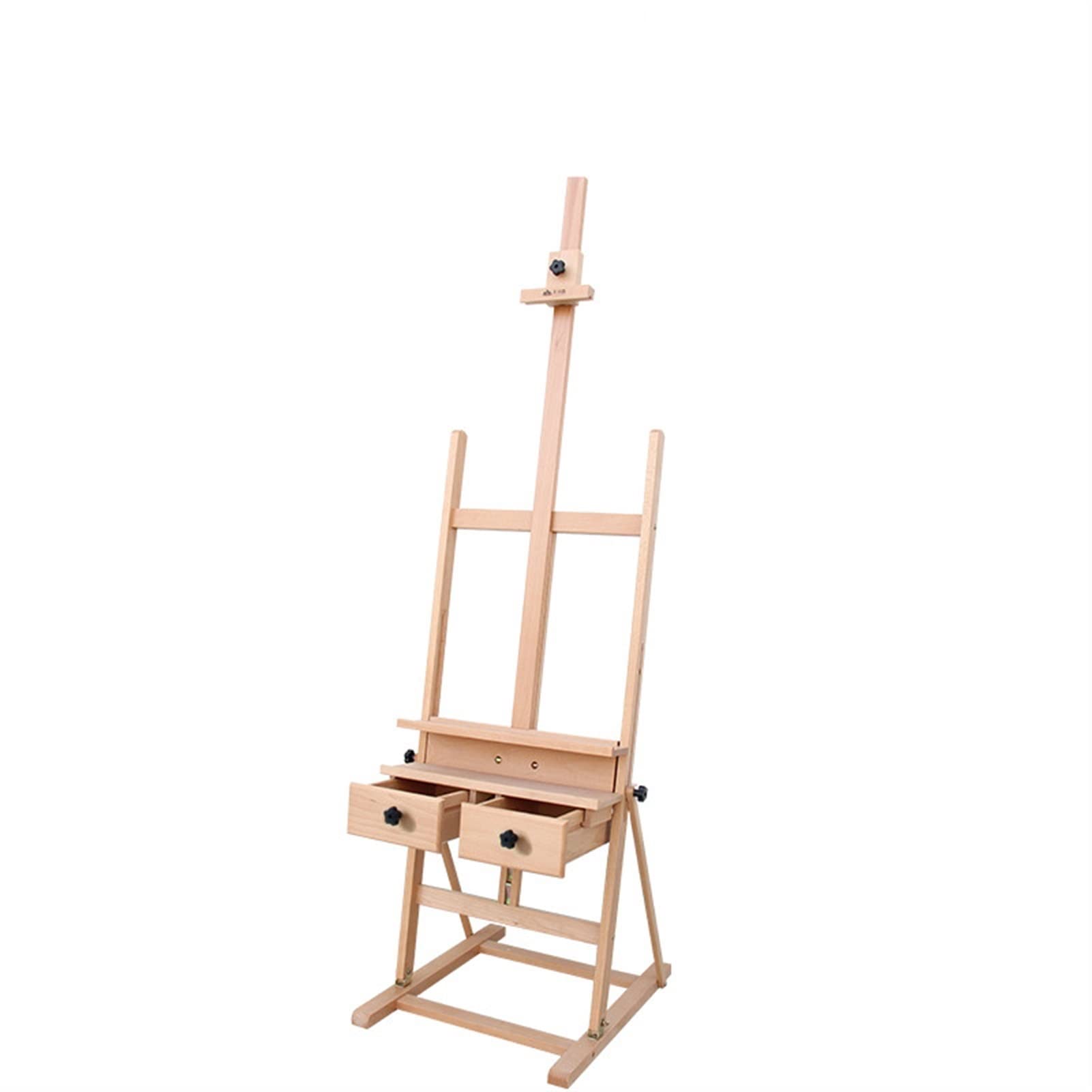 CWCQGH Tabletop Easel Easels Wooden Folding Sketching Easel for Art Students with Drawers That Can Be Raised and Lowered for Adult Oil Painting Easel