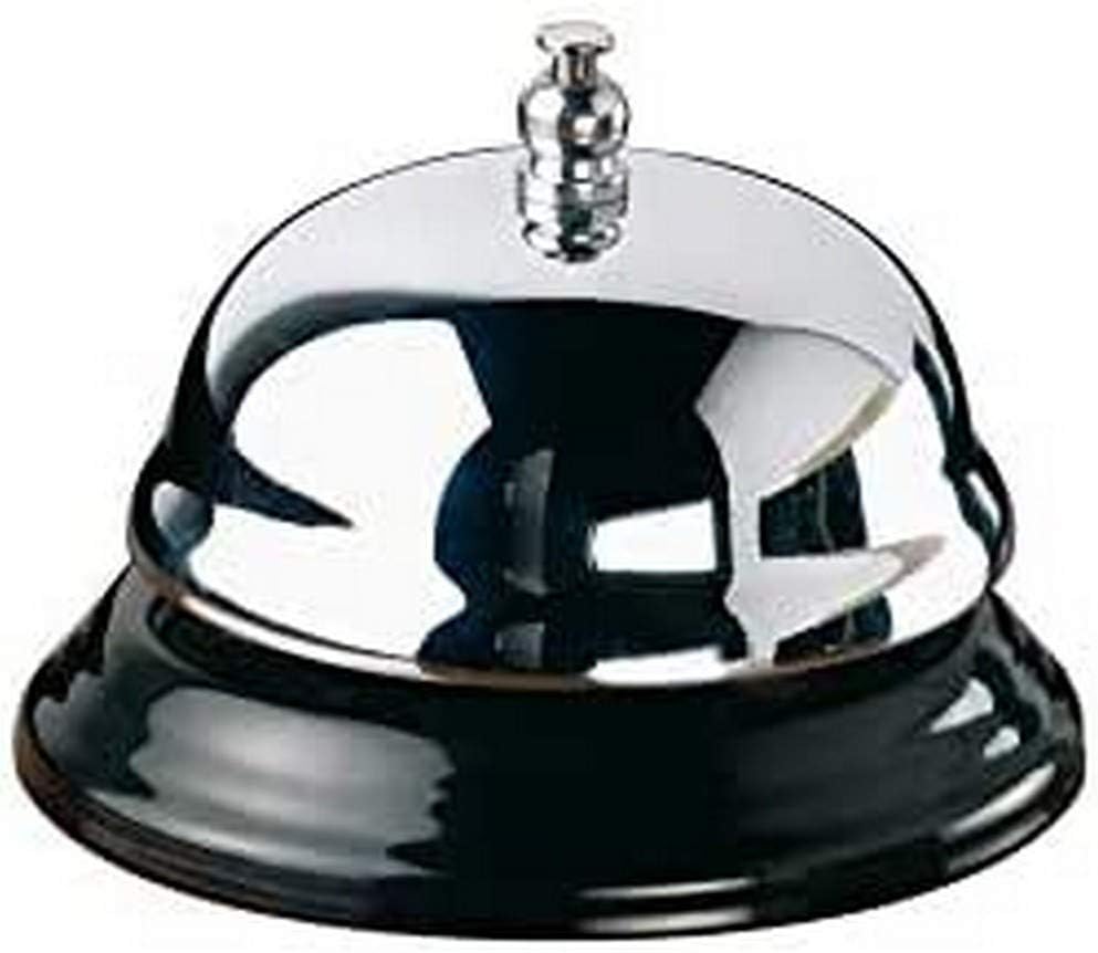 Sales time CAMPANELLO-P Polished Metal Table Bell for Reception Hotel Hotel Restaurant, Grey, 1 pezzo