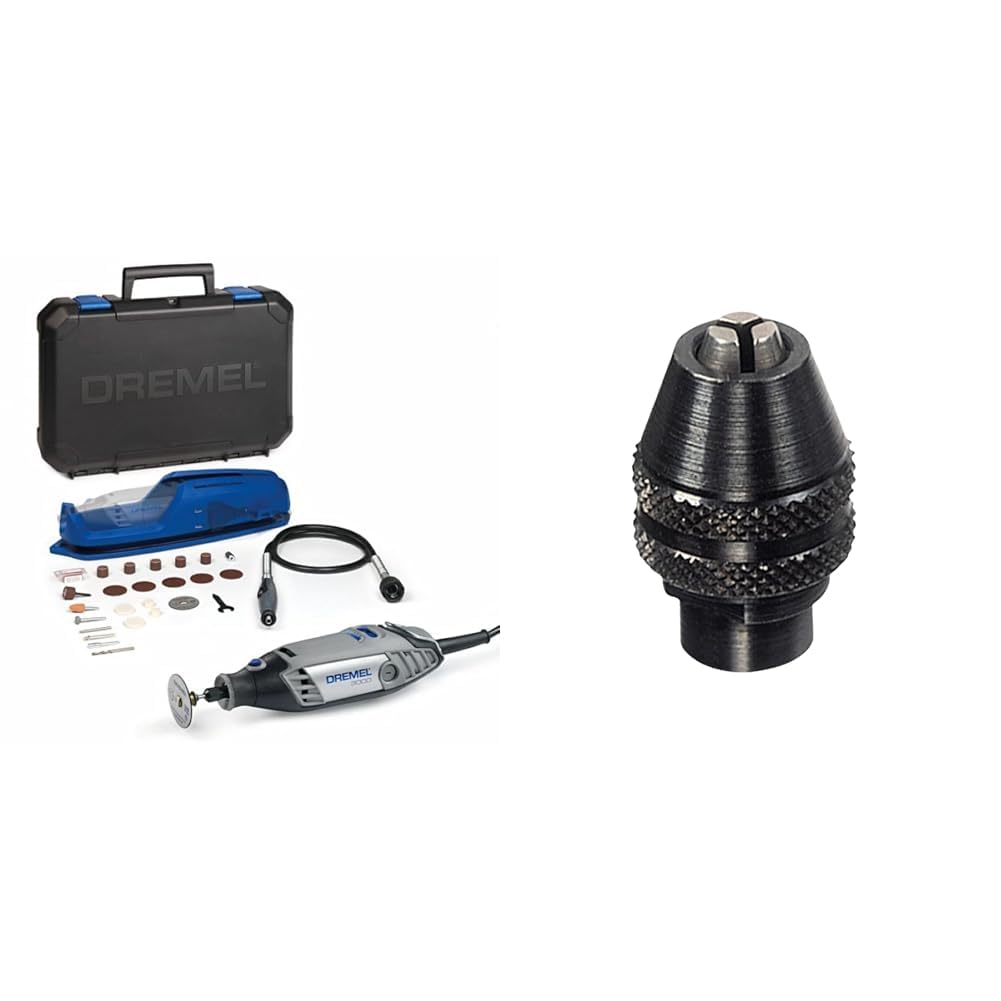 Dremel 3000-1/25 EZ - Multiherramienta + Dremel 4486 - Portabrocas de cierre rápido (0.8 mm a 3.4 mm)
