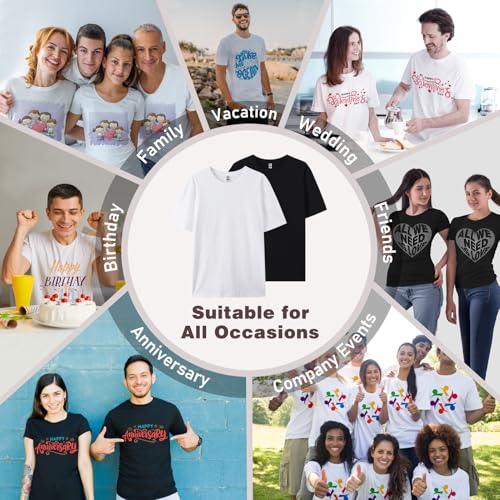 Custom T-Shirts for Men Women, Unisex T-Shirt for Adults Design Your Own, Customized Photo Text Logo Gift2