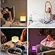 5 in 1 Wecker Bluetooth-Lautsprecher Nachtlicht, Nachttischlampe mit Berührungssensor, Dimmbares Warmes Licht und Farbwechsel, RGB LED Tischlampe, Kabelloser Lautsprecher für Kinder, Schlafzimmer