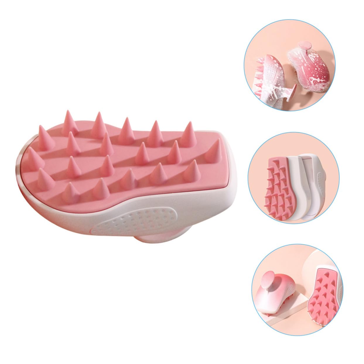 5 Piezas Peine De Champú De Silicona Peine Masajeador De Cuero Cabelludo Depurador De Champú Para El Cabello Cepillo De Masaje De Champú Cepillo De Champú Caparazón De Abdominales