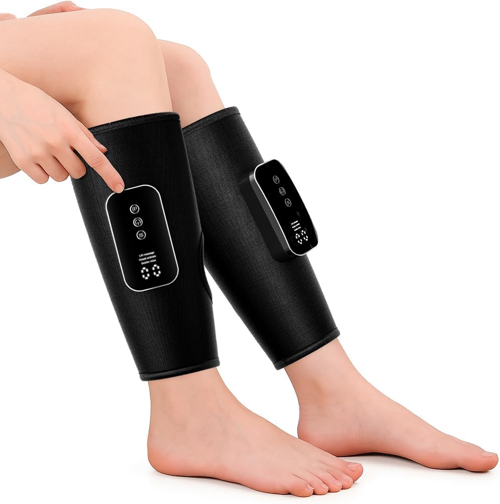 Masajeador portátil de piernas inalámbrico con calor y compresión miniatura 1