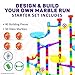 Marble Genius Marble Run - 130 Complete Pieces Maze Track Toys for Adults, Teens, Toddlers & Kids Aged 4-8 Years Old, (80 Translucent Marbulous Pieces + 50 Glass-Marble Set), Starter Set