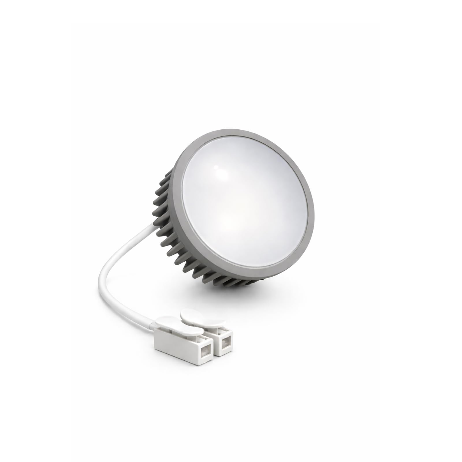 trendlights24 V2 IP65 LED Bad Einbaustrahler flach 5W dimmbar 230V 3er Set | Edelstahl Optik gebürstet, rund, Einbautiefe 35 mm, Kaltweiß, 6500k, Decken Einbauspots, Feuchtraum, außen