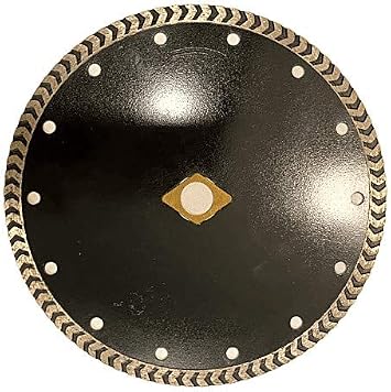 7-Inch Premium Turbo Diamond Saw Blade for Cutting Concrete, Bricks, Stone, and Masonry Materials, Dry/Wet Cutting