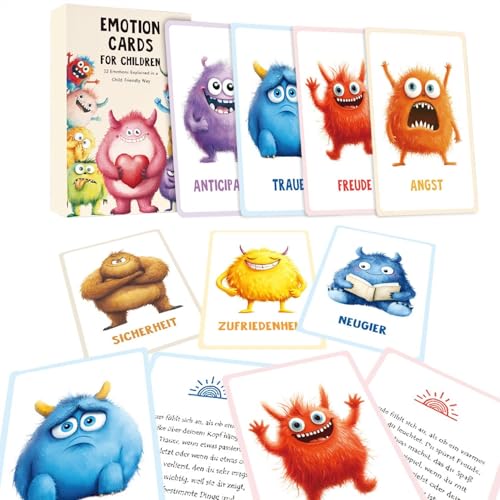 Big Feelings Deck - 32PCS Monster Feelings Flash Cards...