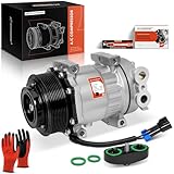 A-Premium Air Conditioner AC Compressor with Clutch Compatible with Freightliner Cascadia 2008-2009, M2 106 2008-2010