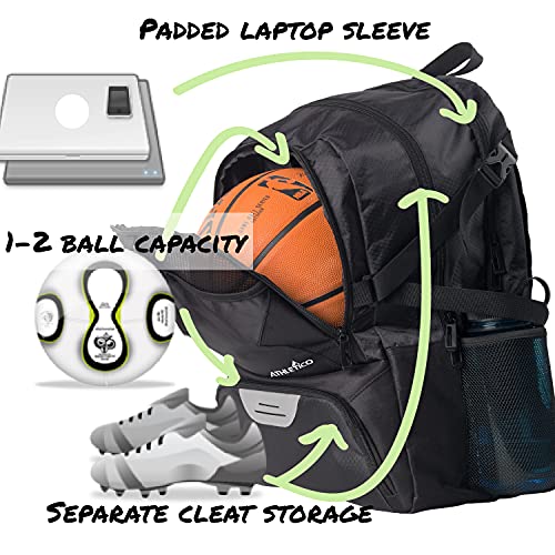 Athletico National Soccer Bag - Backpack for Soccer, Basketball & Football Includes Separate Cleat and Ball Holder - Image 3