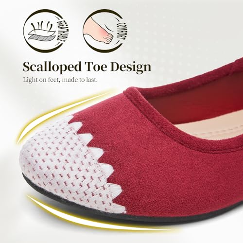 Image of Women's Ballet Flats Shoes Comfortable PU Leather Dress Slip on Shoes Teacher Business Casual