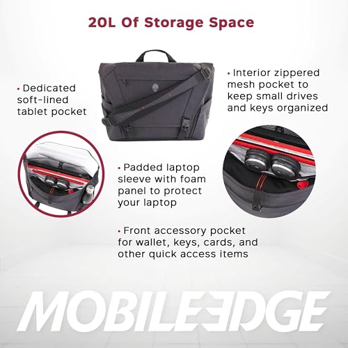 Maletín Gaming Mobile Edge Elite Messenger Bag 17" miniatura 5