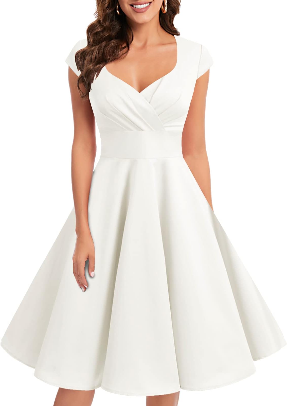 Women Short 1950s Retro Vintage Cocktail Party Swing Dresses