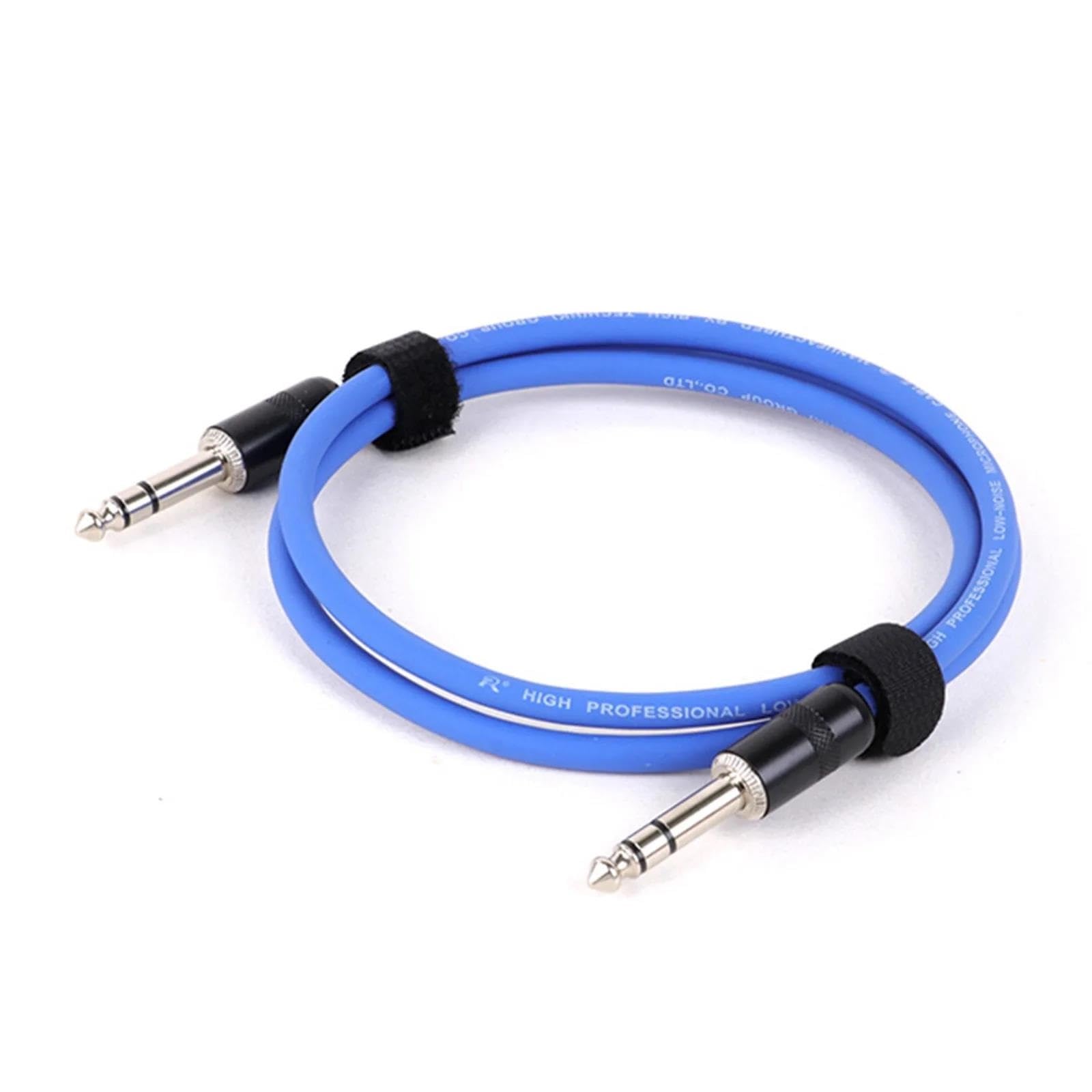 TSTS cable de audio de guitarra Cable De Instrumento Recto De 1/4 De Pulgada Cable De Estéreo Profesional Colorido Para Guitarra Bajo Amplificador Teclado(Blue,8m)