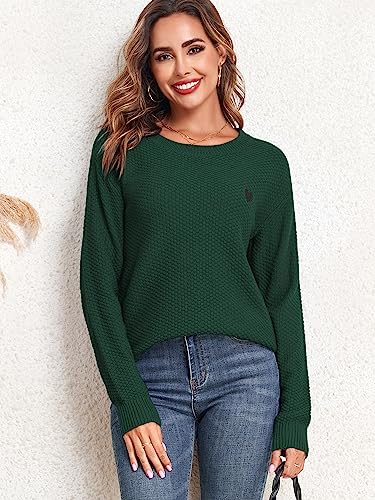 ZAFUL Women Crewneck Sweater Casual Long Sleeve Loose Knit Pullover Tops2