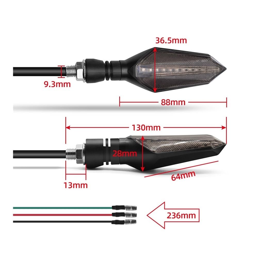 intermitentes led Para Motocicleta, 12V, Intermitente Delantero